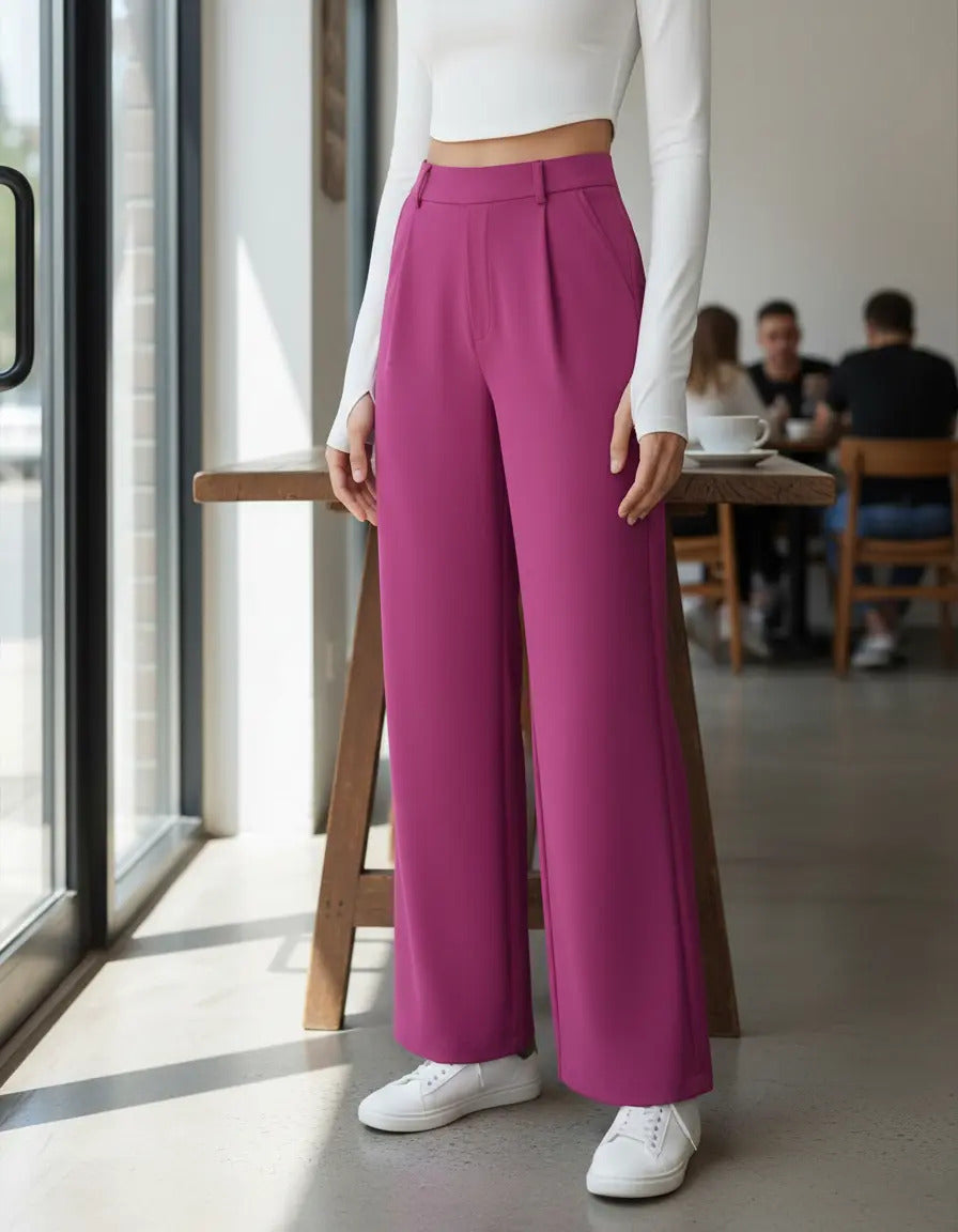 Pantalon Recto De Moda Maria Bela Modelo Tiel