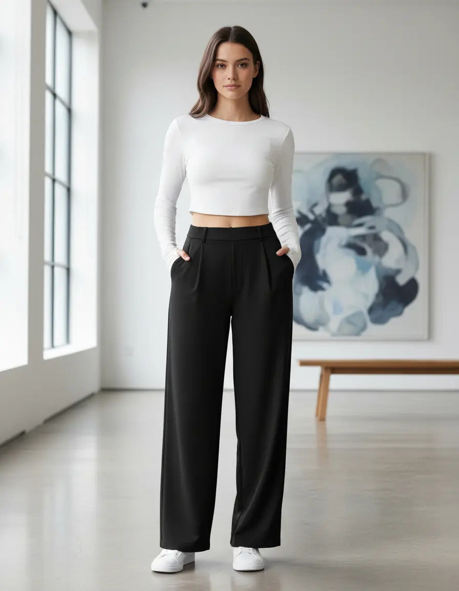 Pantalon Recto De Moda Maria Bela Modelo Tiel