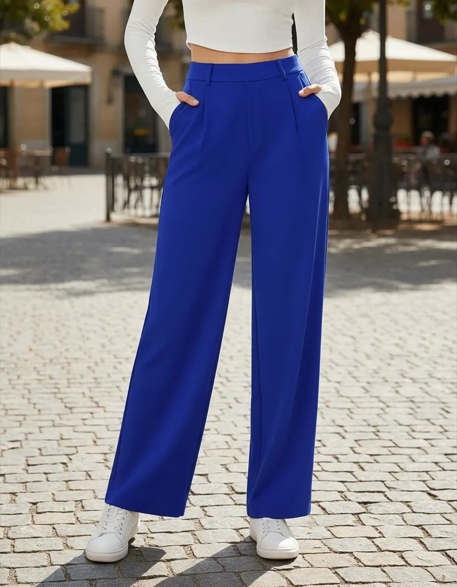 Pantalon Recto De Moda Maria Bela Modelo Tiel