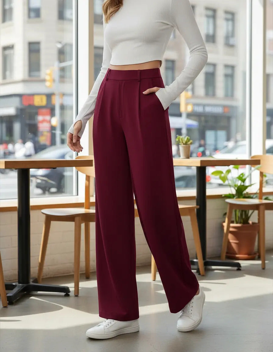 Pantalon Recto De Moda Maria Bela Modelo Tiel