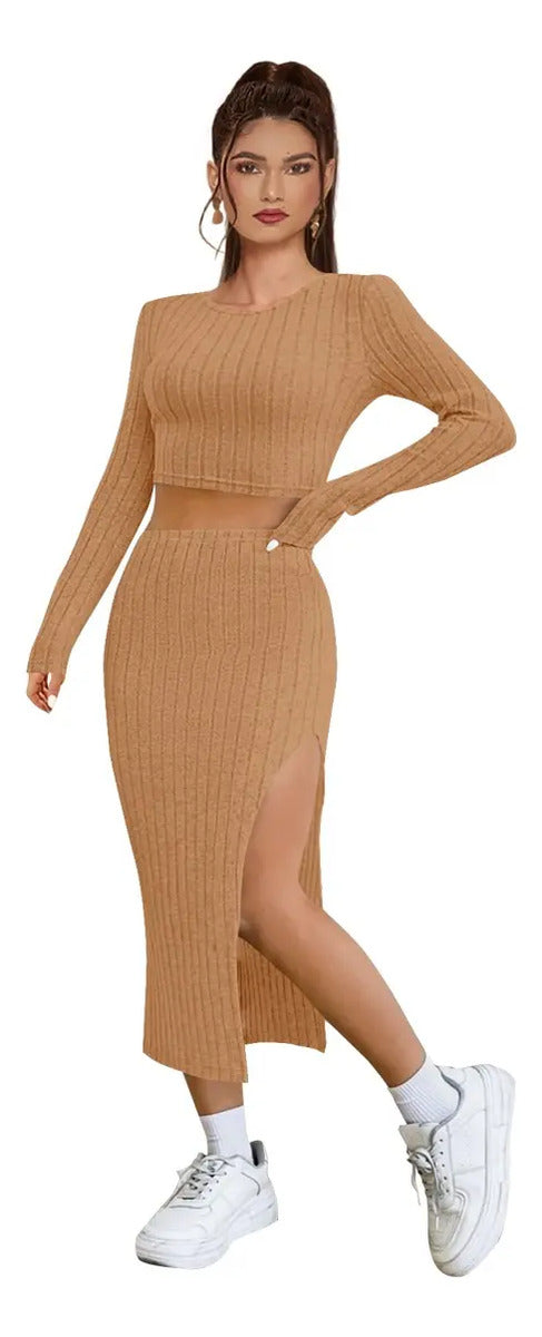 Conjunto Falda Y Top Casual Marca Maria Bela Modelo Hamilton