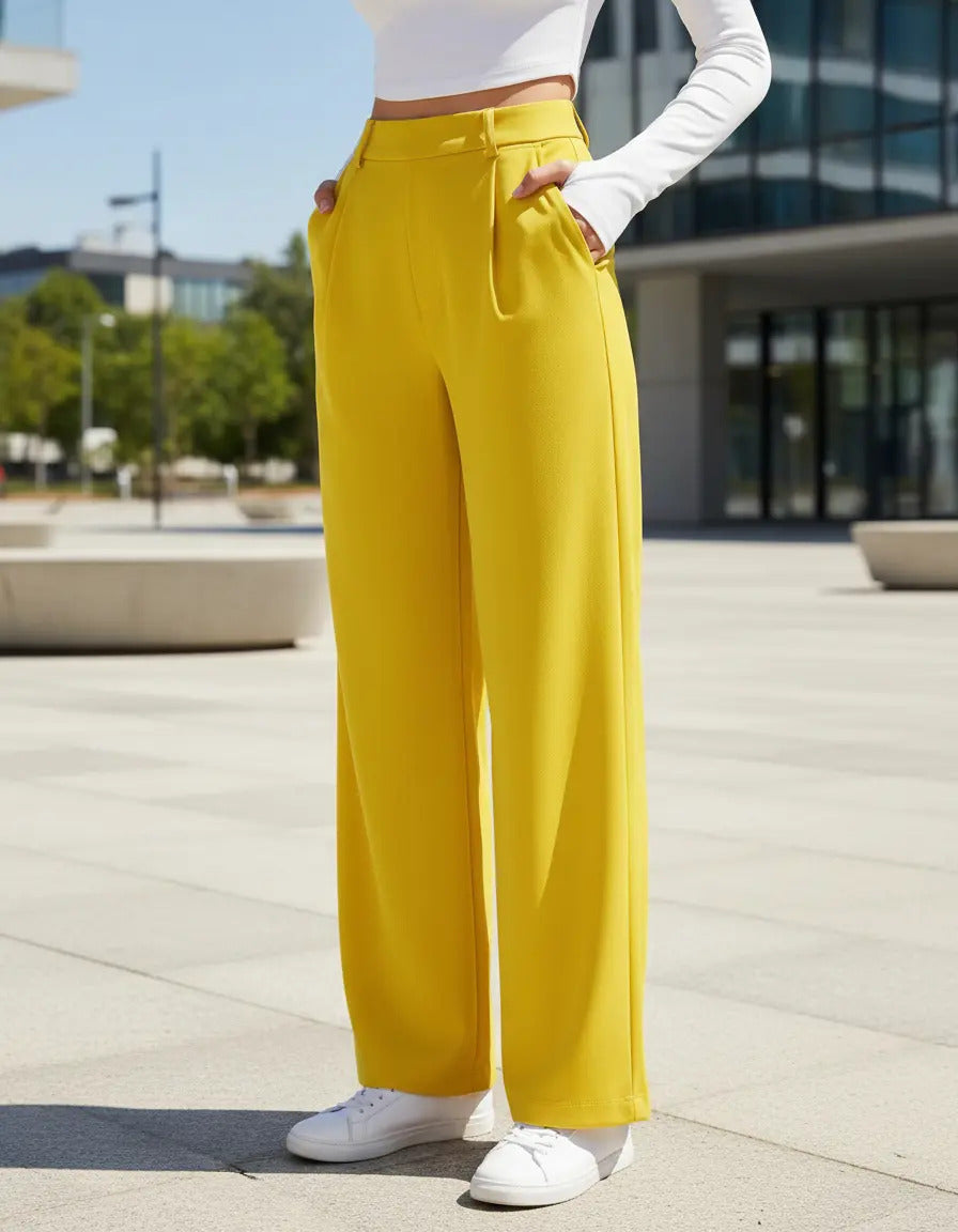 Pantalon Recto De Moda Maria Bela Modelo Tiel