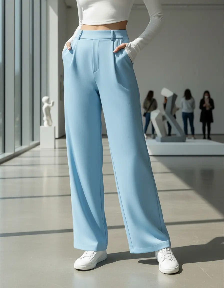 Pantalon Recto De Moda Maria Bela Modelo Tiel