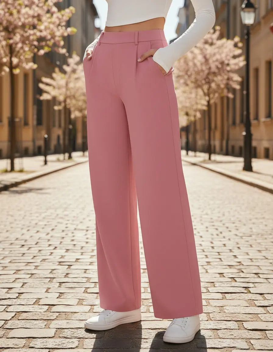 Pantalon Recto De Moda Maria Bela Modelo Tiel