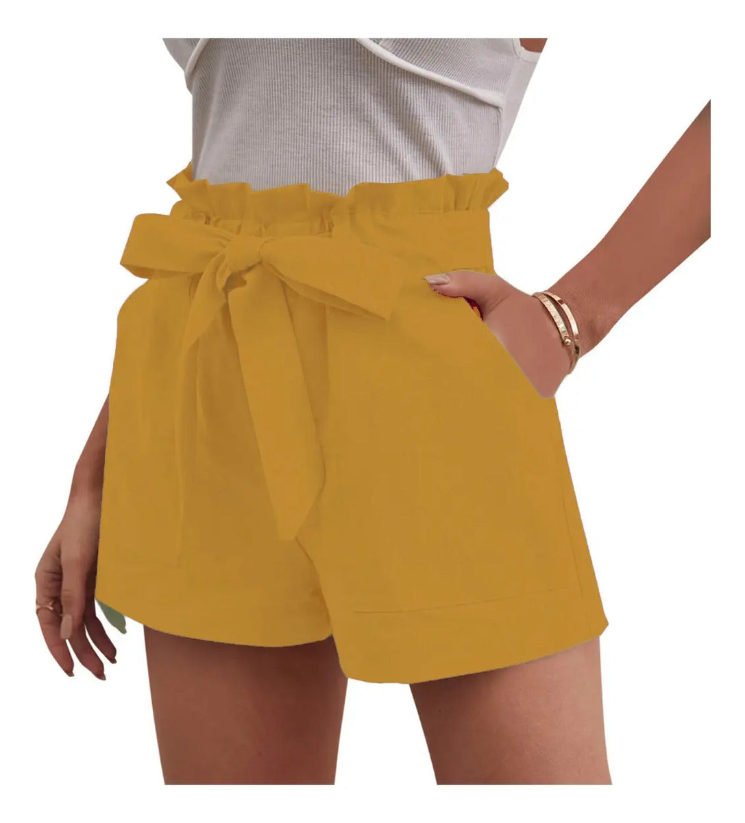 Short Casual Moño De Moda Marca Maria Bela Modelo Dodoma