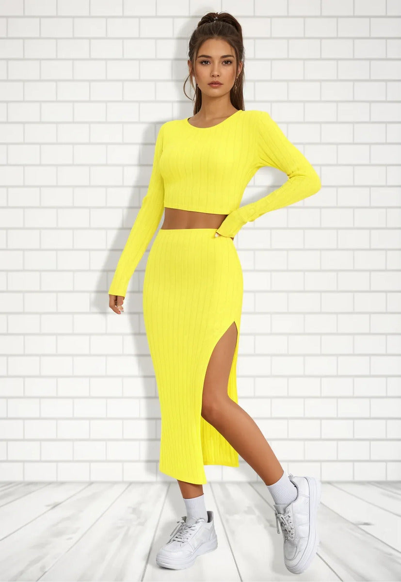 Conjunto Falda Y Top Casual Marca Maria Bela Modelo Hamilton