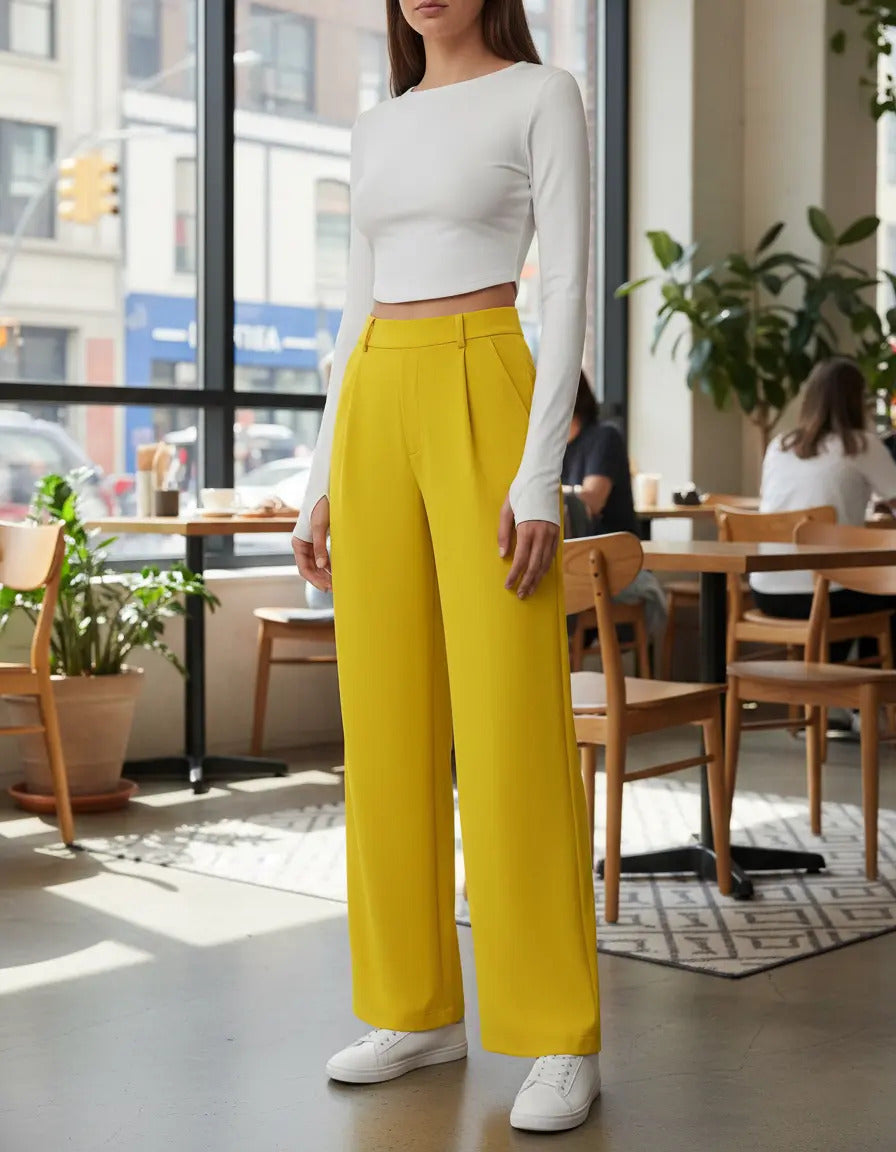 Pantalon Recto De Moda Maria Bela Modelo Tiel