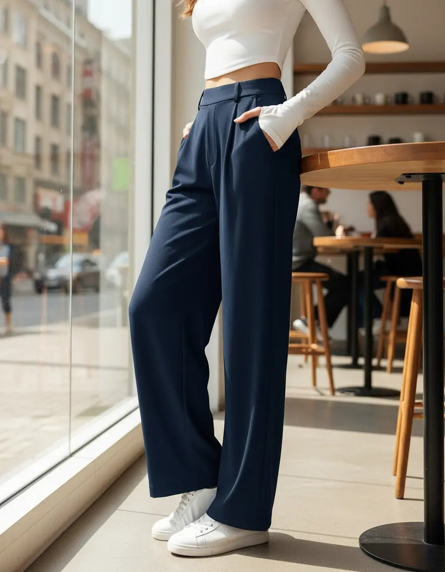 Pantalon Recto De Moda Maria Bela Modelo Tiel