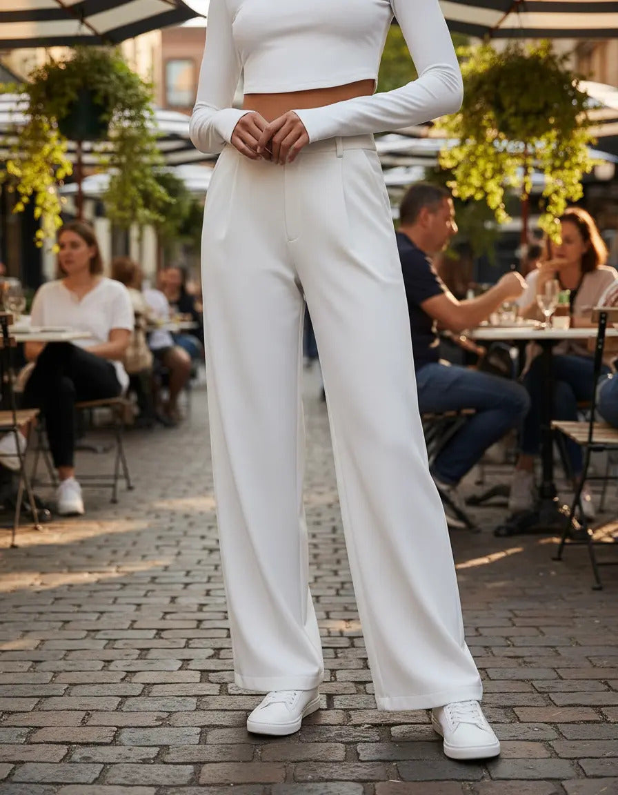 Pantalon Recto De Moda Maria Bela Modelo Tiel