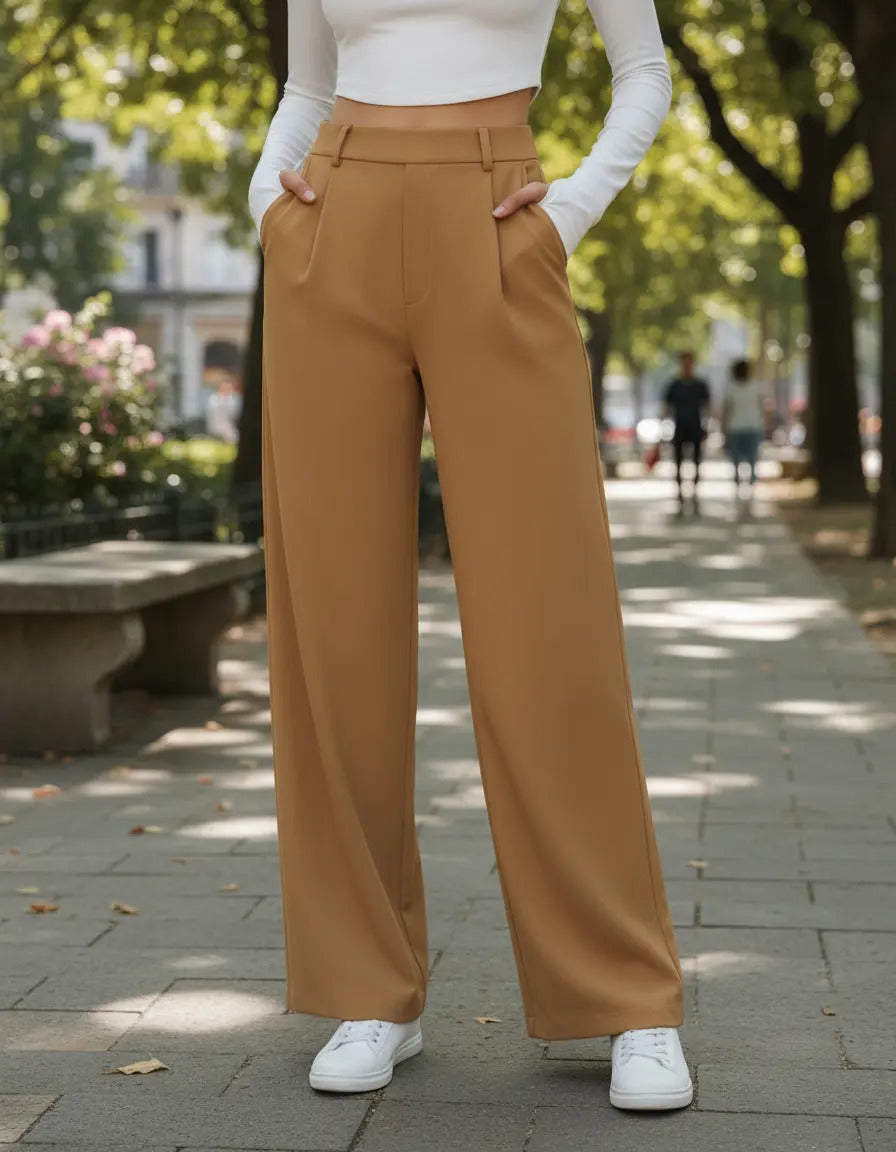 Pantalon Recto De Moda Maria Bela Modelo Tiel