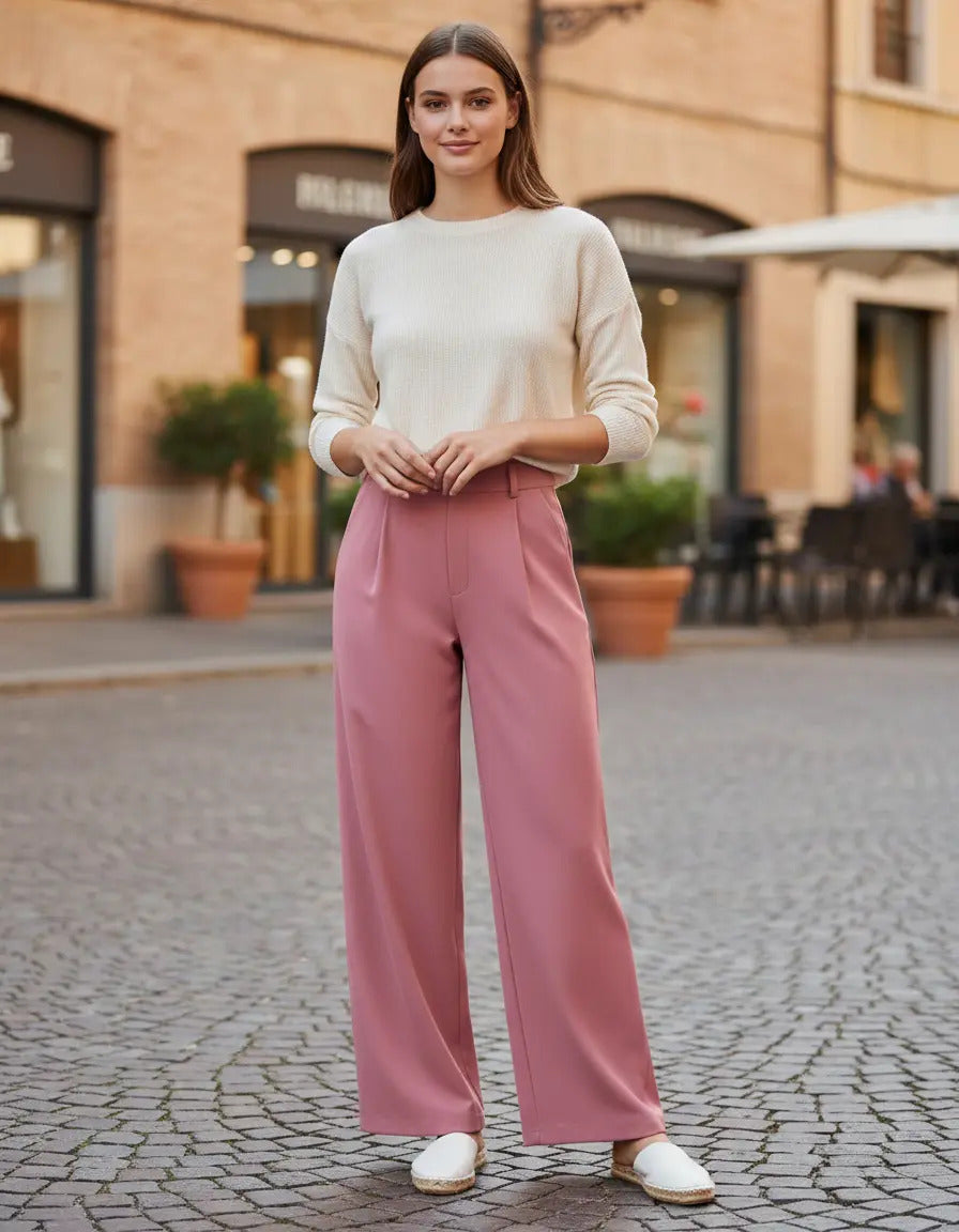 Pantalon Recto De Moda Maria Bela Modelo Tiel