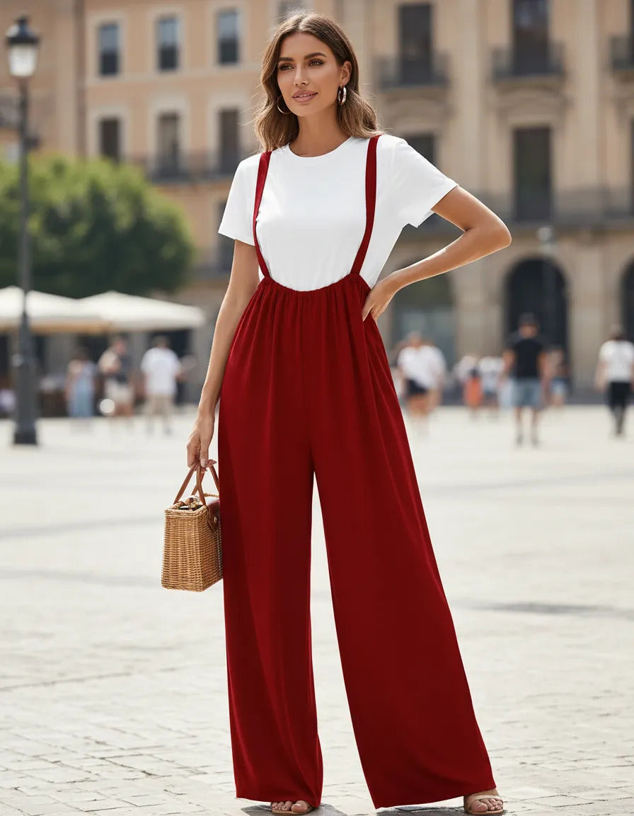 Conjunto Jumsuit Y Blusa Casual Moda Maria Bela Modelo China