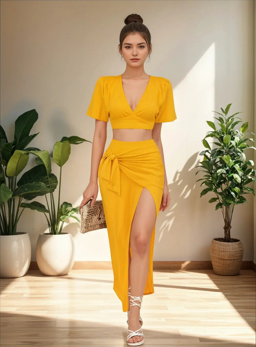 Conjunto Falda Y Top Casual Maria Bela Modelo Melilla