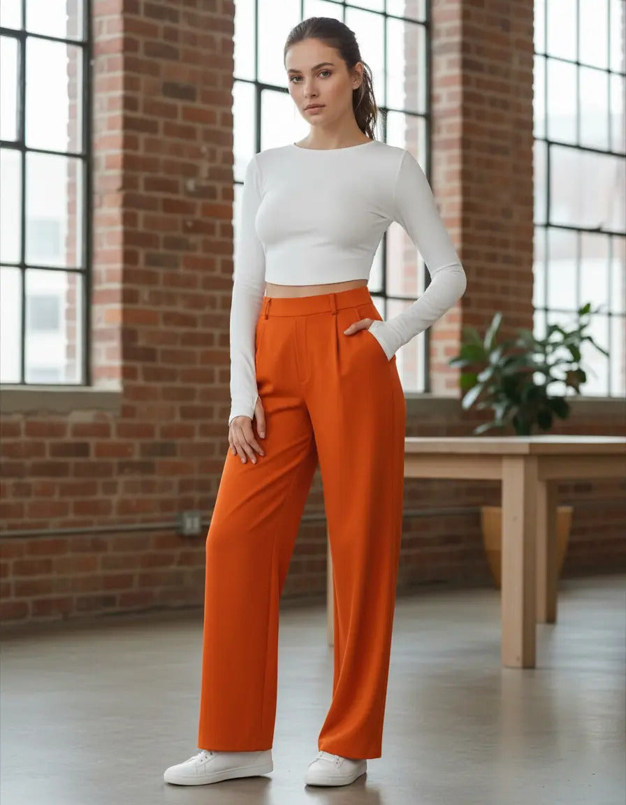 Pantalon Recto De Moda Maria Bela Modelo Tiel
