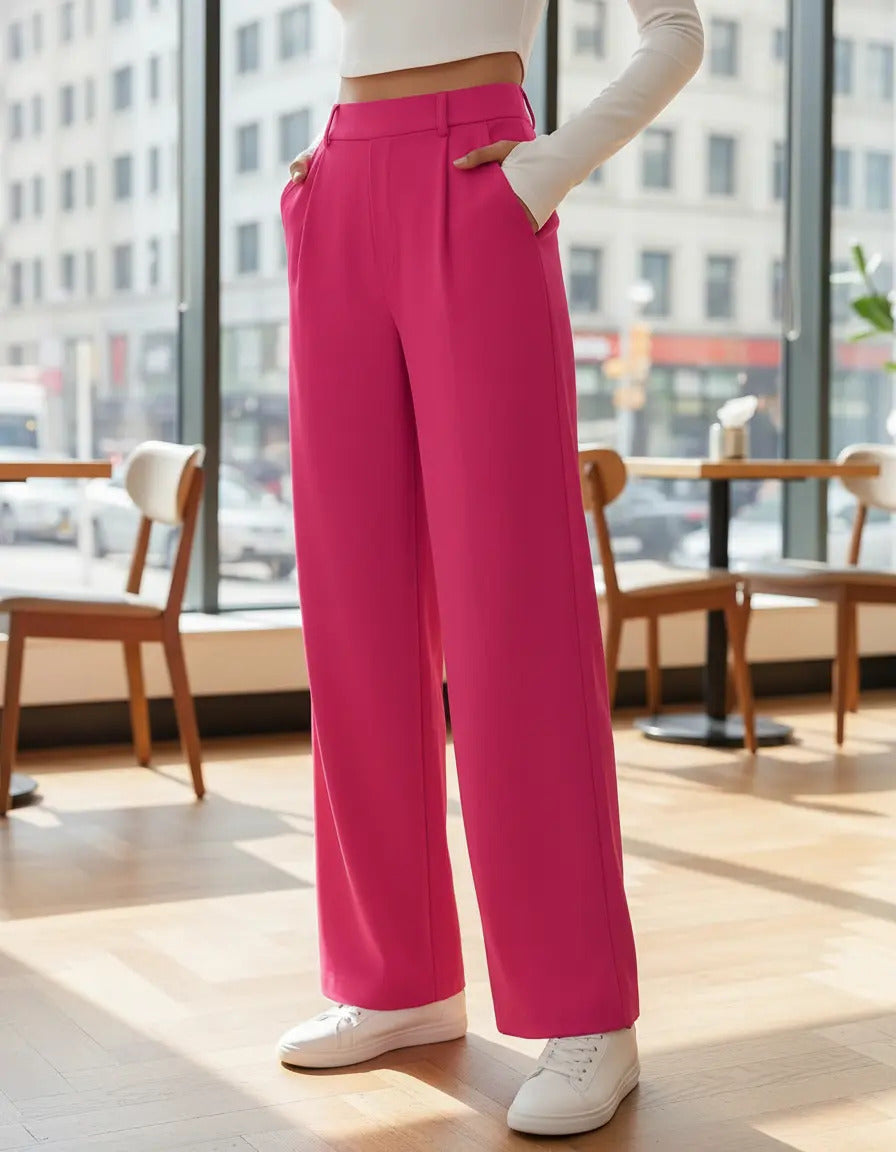 Pantalon Recto De Moda Maria Bela Modelo Tiel