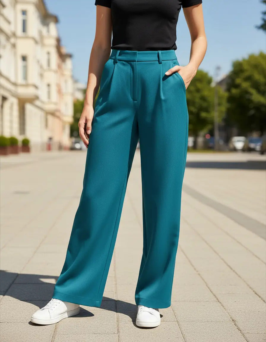 Pantalon Recto De Moda Maria Bela Modelo Tiel