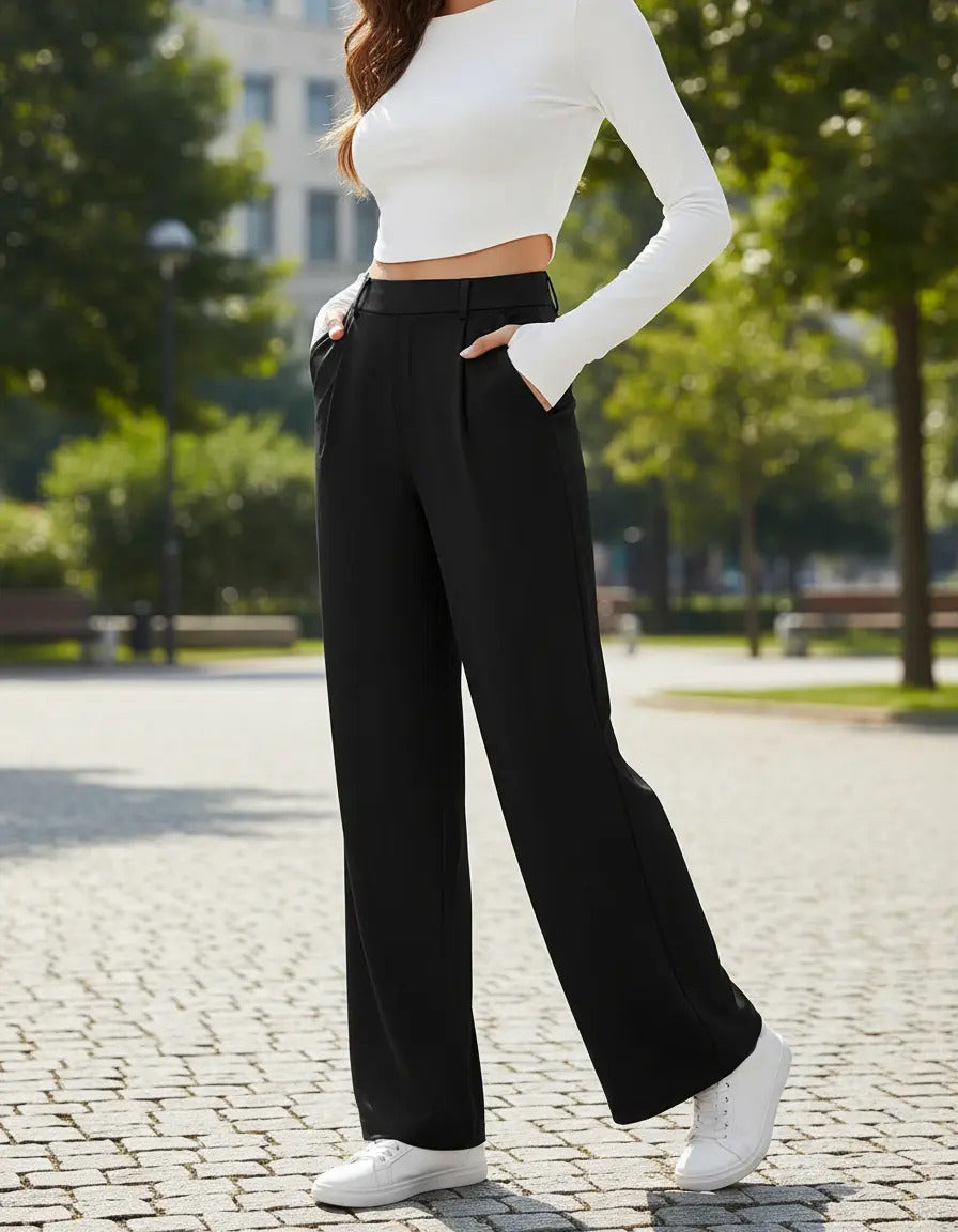Pantalon Recto De Moda Maria Bela Modelo Tiel