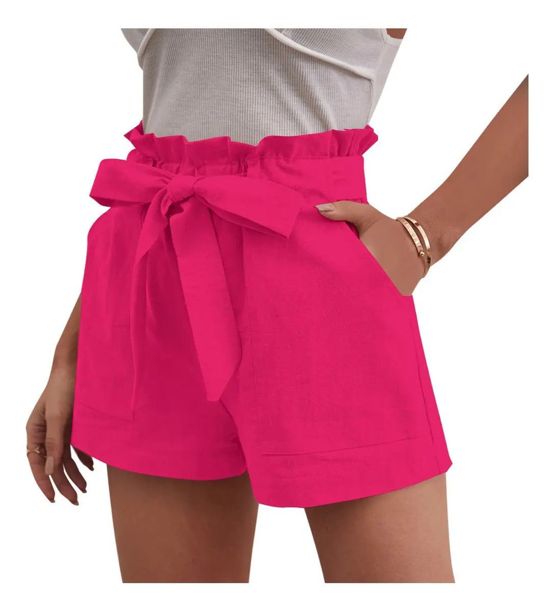 Short Casual Moño De Moda Marca Maria Bela Modelo Dodoma