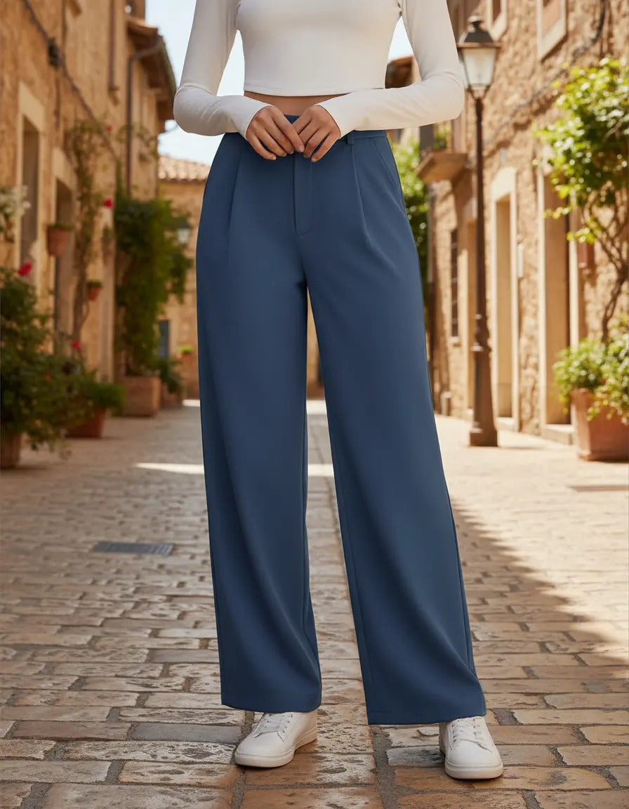 Pantalon Recto De Moda Maria Bela Modelo Tiel