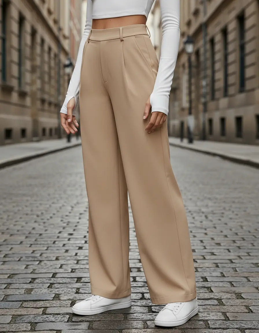 Pantalon Recto De Moda Maria Bela Modelo Tiel